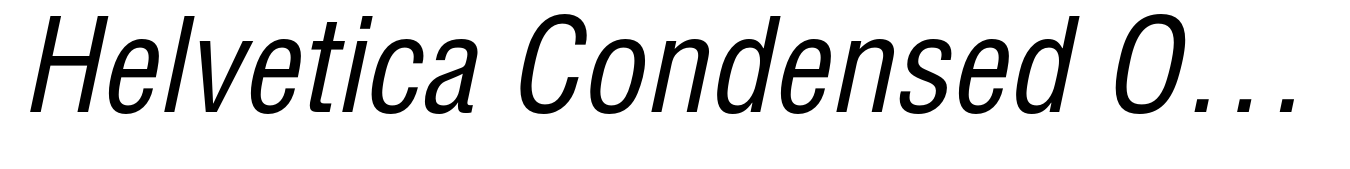 Helvetica Condensed Oblique